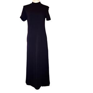 Lennie for Nina Leonard Black SS Sweater Maxi Dress Size S